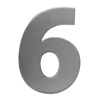 Цифра Totem 6 сребро със самозалепващ се гръб, Silver 02