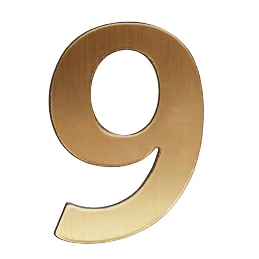 Цифра Totem 9 злато със самозалепващ се гръб, Gold 01