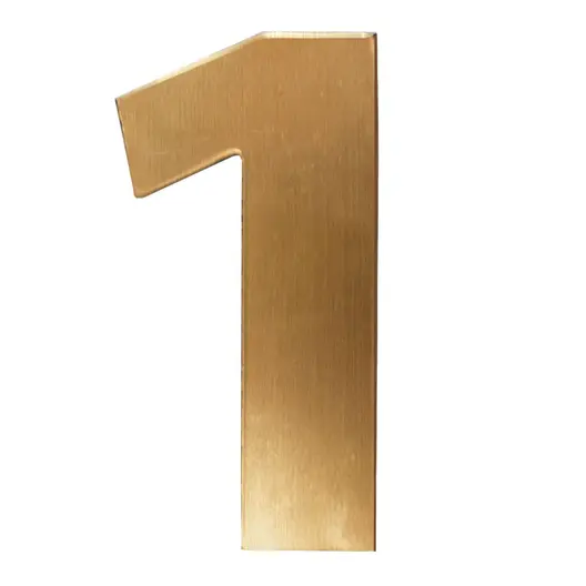 Цифра Totem 1 злато със самозалепващ се гръб, Gold 02