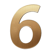 Цифра Totem 6 злато със самозалепващ се гръб, Gold 01 - product - 094 TOT3712