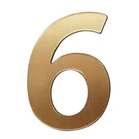Цифра Totem 6 злато със самозалепващ се гръб, Gold 01