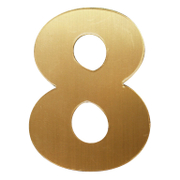 Цифра Totem 8 злато със самозалепващ се гръб, Gold 02 - product - 094 TOT3724