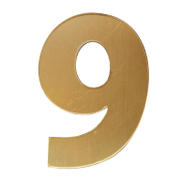 Цифра Totem 9 злато със самозалепващ се гръб, Gold 02 - product - 094 TOT3725