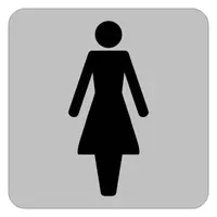 Табелка Totem за врата инокс WC жени