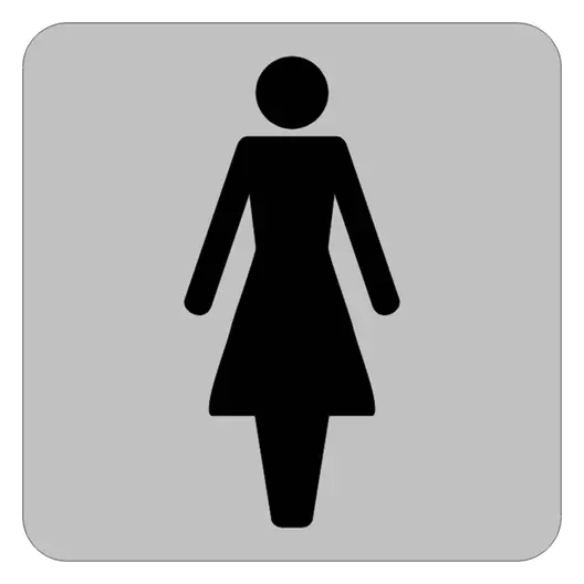 Табелка Totem за врата инокс WC жени