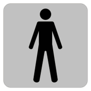 Табелка Totem за врата инокс WC мъже - product - 094 TOT3729