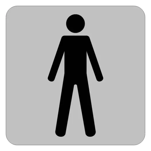 Табелка Totem за врата инокс WC мъже
