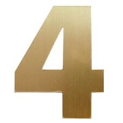 Цифра Totem 4 злато със самозалепващ се гръб, Gold 02 - product - 094 TOT3720