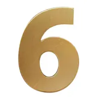 Цифра Totem 6 злато със самозалепващ се гръб, Gold 02