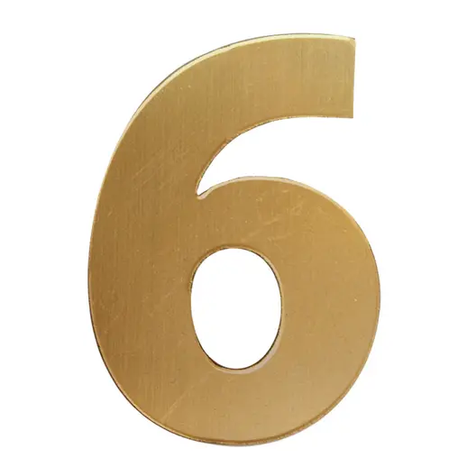 Цифра Totem 6 злато със самозалепващ се гръб, Gold 02