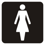 Табелка Totem за врата алуминиева WC жени черно-бяла - product - 094 TOT3735