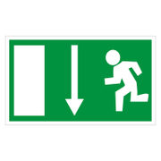 Знак лепенка Totem указателен Авариен изход/Спасителен маршрут 02 250х147 мм - product - 094 TOT3736