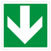 Знак лепенка Totem указателен Посока за евакуация 147х147 мм - product - 094 TOT3739