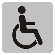 Табелка Totem за врата инокс WC инвалиди - product - 094 TOT3731