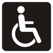 Табелка Totem за врата алуминиева WC инвалиди черно-бяла - product - 094 TOT3733