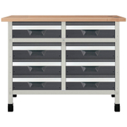 Маса Wolfcraft работна 2 модула с 8 чекмеджета 1130x650x860 мм, 600 кг, WSS 680 - product - 094 WLF2429
