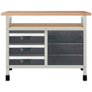 Маса Wolfcraft работна 2 модула с 3 чекмеджета и 1 врата 1130x650x860 мм, 600 кг, No3 - product - 094 WLF2422