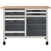 Маса Wolfcraft работна 2 модула с 4 чекмеджета и 1 врата 1130x650x860 мм, 600 кг, WSS 640 - product - 094 WLF2423