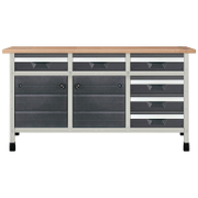 Маса Wolfcraft работна 3 модула с 6 чекмеджета и 2 врати 1610х650х860 мм, 600 кг, No5 - product - 094 WLF2436