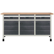 Маса Wolfcraft работна 3 модула с 3 чекмеджета и 3 врати 1610х650х860 мм, 600 кг, No6 - product - 094 WLF2437