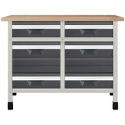 Маса Wolfcraft работна 2 модула с 6 чекмеджета 1130x650x860 мм, 600 кг, No11 - product - 094 WLF2430