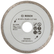Диск диамантен за сухо рязане Bosch на керамика, теракот и фаянс  115 мм, 22.23 мм, 1.6 мм, Ceramic - product - 095 BSH 258