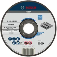 Диск карбофлексен за рязане Bosch на метал  125 мм, 2.5 мм, 22.23 мм, PRO Metal