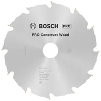 Диск циркулярен за рязане Bosch на дърво грубо с HM пластини  190 мм, 30 мм, 1.6 мм, 12 z, PRO Construct Wood