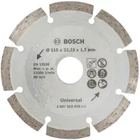 Диск диамантен за сухо рязане Bosch универсален  115 мм, 22.23 мм, 2 мм, Universal