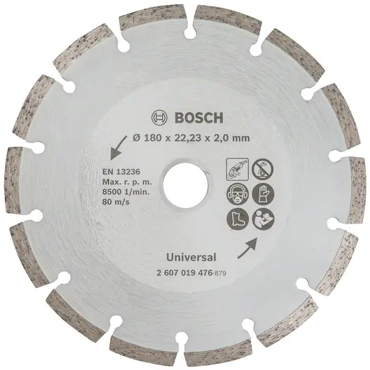 Диск диамантен за сухо рязане Bosch универсален  180 мм, 22.23 мм, 2.3 мм, Universal