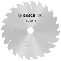 Диск циркулярен за рязане Bosch на дърво напречно надлъжно с HM пластини  190 мм, 20 мм, 1.6 мм, 24 z, PRO Wood