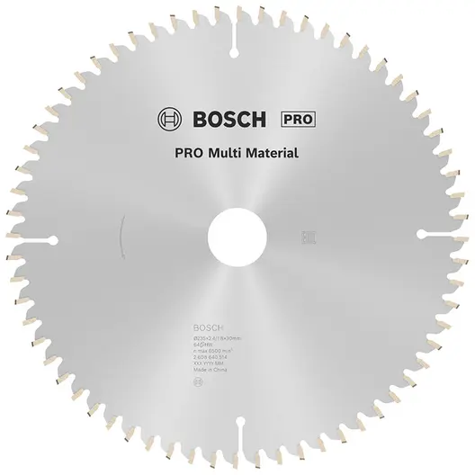 Диск циркулярен за рязане Bosch универсален с HM пластини  235 мм, 30 мм, 1.8 мм, 64 z, PRO Multi Material