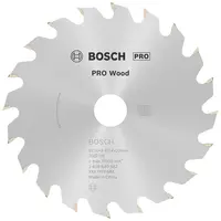 Диск циркулярен за рязане Bosch на дърво напречно надлъжно с HM пластини  130 мм, 20 мм, 1.4 мм, 20 z, PRO Wood