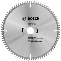 Диск циркулярен за рязане Bosch на алуминий с HM пластини  250 мм, 30 мм, 2.2 мм, 80 z, Eco for Aluminium