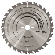 Диск циркулярен за рязане Bosch на дърво напречно надлъжно с HM пластини  300 мм, 30 мм, 2.2 мм, 28 z, Speedline Wood - product - 095 BSH 989