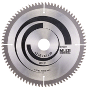 Диск циркулярен за рязане Bosch универсален с HM пластини  216 мм, 30 мм, 1.8 мм, 80 z, Multi Material - product - 095 BSH1048
