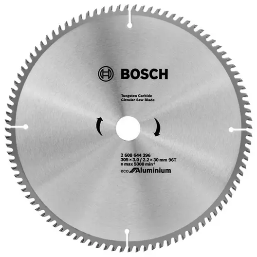 Диск циркулярен за рязане Bosch на алуминий с HM пластини  305 мм, 30 мм, 3.2 мм, 96 z, Eco for Aluminium