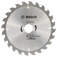 Диск циркулярен за рязане Bosch на дърво грубо с HM пластини  190 мм, 30 мм, 1.4 мм, 24 z, Eco for Wood