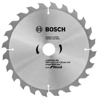 Диск циркулярен за рязане Bosch на дърво грубо напречно с HM пластини  230 мм, 30 мм, 1.8 мм, 24 z, Eco for Wood