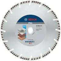 Диск диамантен за сухо рязане Bosch универсален  300 мм, 25.4 мм, 3.3 мм, PRO Multi Material