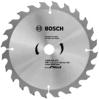 Диск циркулярен за рязане Bosch на дърво напречно надлъжно с HM пластини  190 мм, 20 мм, 1.4 мм, 24 z, Eco for Wood