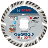 Диск диамантен за сухо рязане Bosch универсален  125 мм, 22.2 мм, 2 мм, PRO Multi Material X-Lock