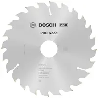 Диск циркулярен за рязане Bosch на дърво напречно надлъжно с HM пластини  165 мм, 30 мм, 1.6 мм, 24 z, PRO Wood