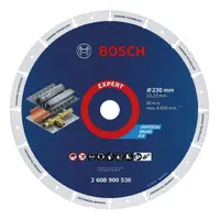 Диск диамантен за сухо рязане Bosch на метал  230 мм, 22.23 мм, Expert Diamond Metal Wheel