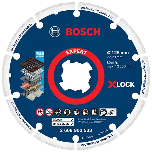 Диск диамантен за сухо рязане Bosch на метал  125 мм, 22.23 мм, Expert Diamond Metal Wheel X-Lock
