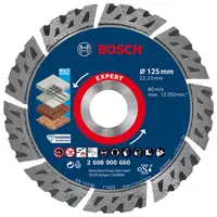 Диск диамантен за сухо рязане Bosch универсален  125 мм, 22.23 мм, 2.2 мм, Expert Multi Material