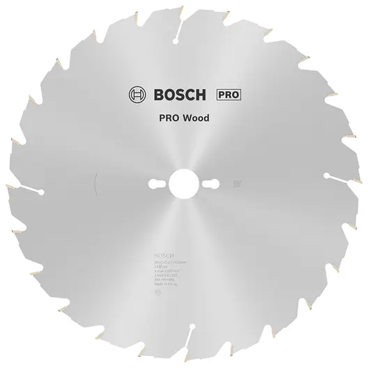 Диск циркулярен за рязане Bosch на дърво напречно надлъжно с HM пластини  350 мм, 30 мм, 2.2 мм, 24 z, PRO Wood