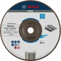 Диск карбофлексен за рязане Bosch на метал  180 мм, 3 мм, 22.23 мм, PRO Metal