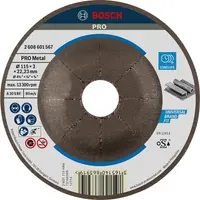 Диск карбофлексен за рязане Bosch на метал  115 мм, 3 мм, 22.23 мм, PRO Metal