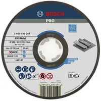 Диск карбофлексен за рязане Bosch на метал  125 мм, 1.6 мм, 22.23 мм, PRO Metal X-Lock